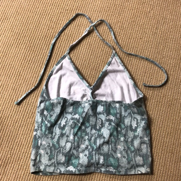 URBAN OUTFITTERS! Snakeskin tie halter top - Picture 2 of 5